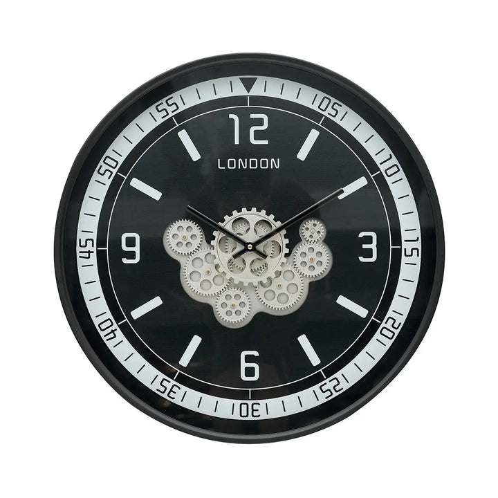 Black Gears 60cm Wall Clock #NJ Home Interiors#