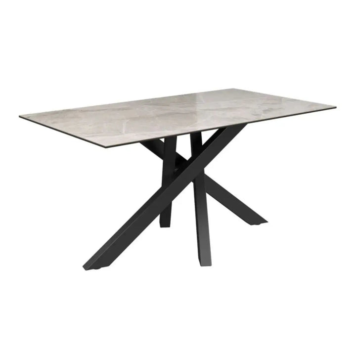 Brendan 160cm Matte Grey Ceramic Fixed Dining Table #NJ Home Interiors#