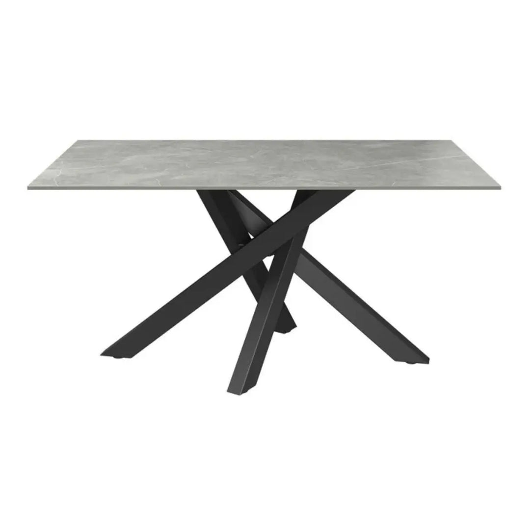 Brendan 160cm Matte Grey Ceramic Fixed Dining Table #NJ Home Interiors#