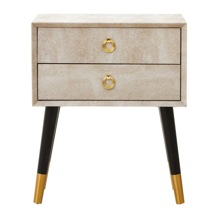 Cadiz 2 Drawer Bedside Table - NJ Home Interiors