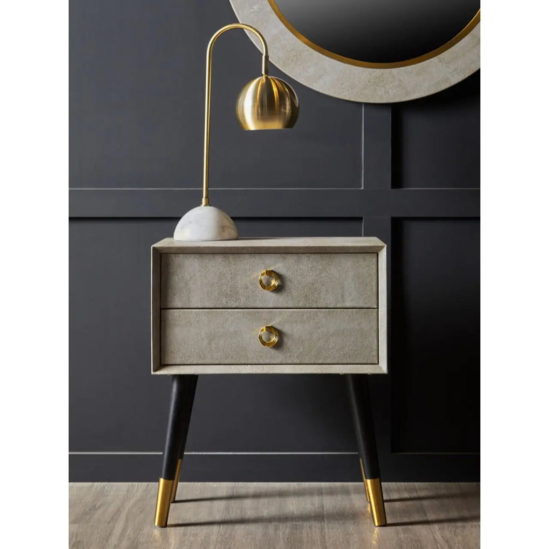 Cadiz 2 Drawer Bedside Table - NJ Home Interiors
