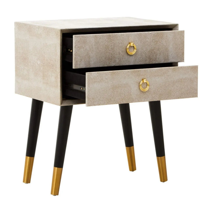 Cadiz 2 Drawer Bedside Table - NJ Home Interiors