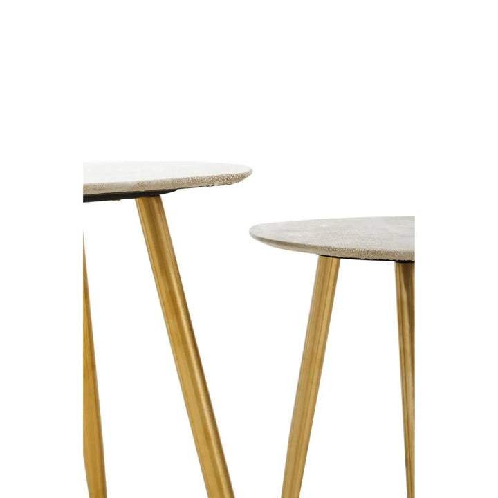 Cadiz Set Of Two Shagreen Tables - NJ Home Interiors