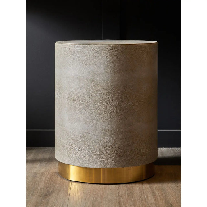 Cadiz Shagreen Round Stool - NJ Home Interiors