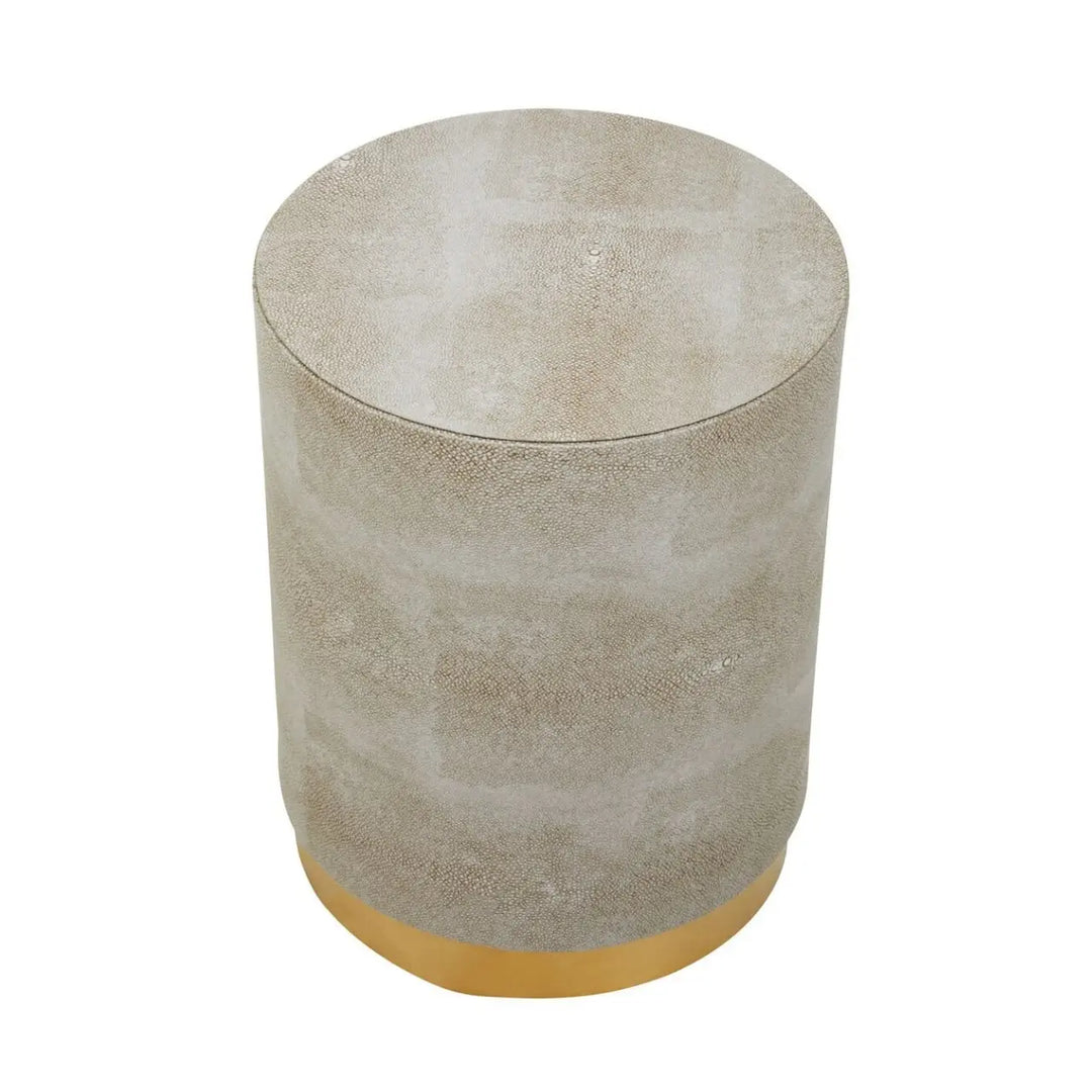 Cadiz Shagreen Round Stool - NJ Home Interiors