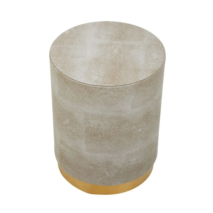 Cadiz Shagreen Round Stool - NJ Home Interiors