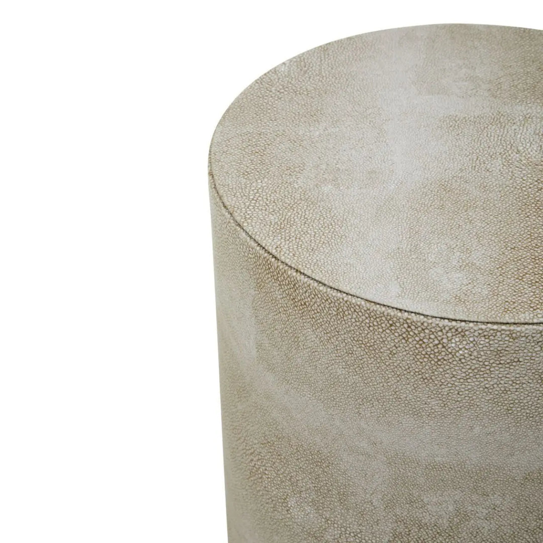 Cadiz Shagreen Round Stool - NJ Home Interiors