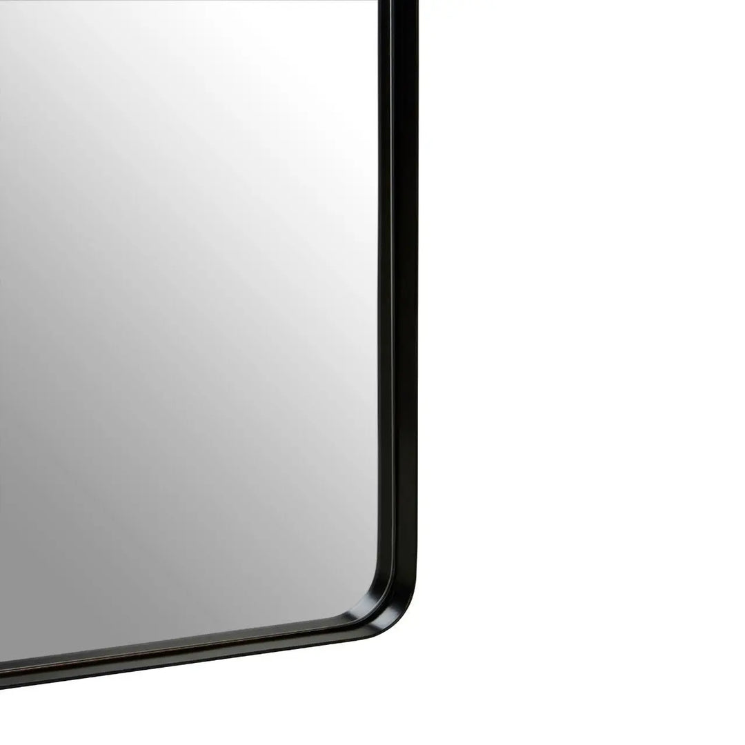 Candira Matt Black Squared Wall Mirror - NJ Home Interiors