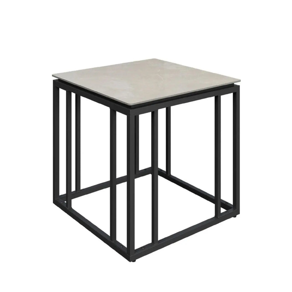 Caprina Grey Ceramic Side Table - LUX - HOM