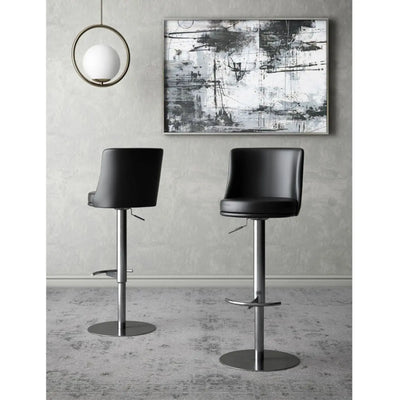 Carlo Bar Stools in Black - LUX - HOM
