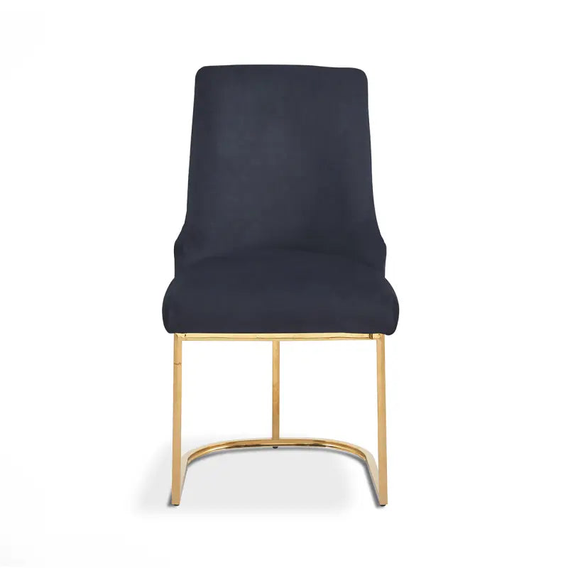Casas Black Velvet Dining Chair with Gold Legs #NJ Home Interiors#