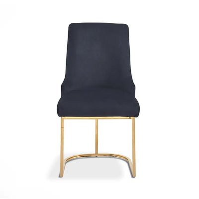 Casas Black Velvet Dining Chair with Gold Legs #NJ Home Interiors#
