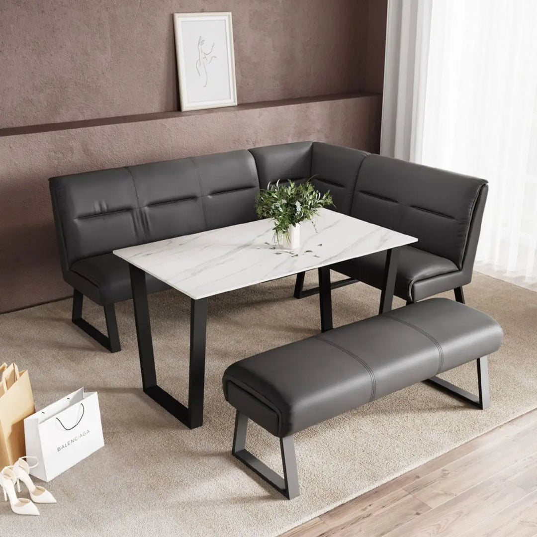 Ceretto Backless Bench in Grey - LUX - HOM