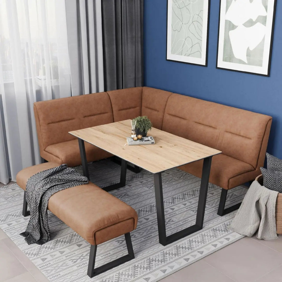 Ceretto Backless Bench in Tan - LUX - HOM