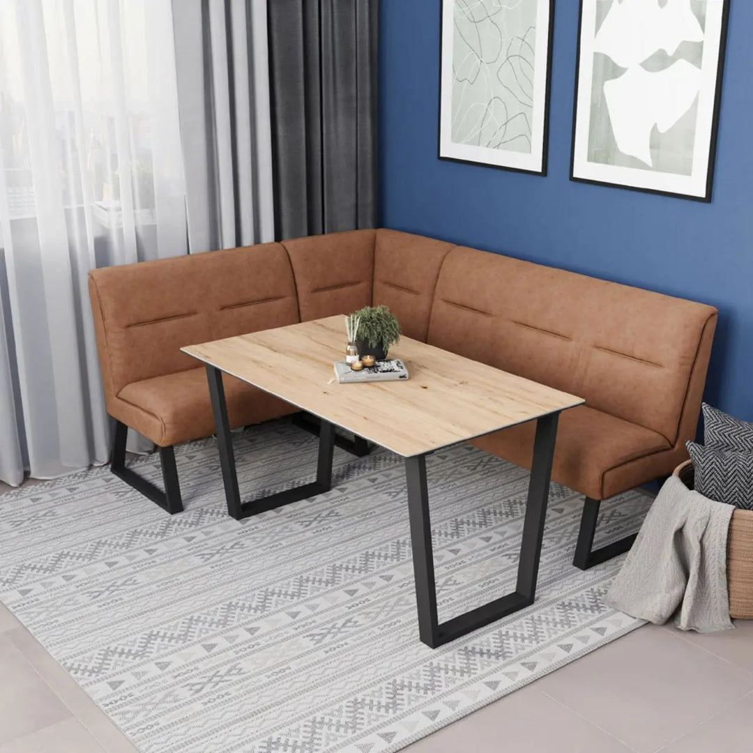 Ceretto Corner Bench in Tan - LUX - HOM