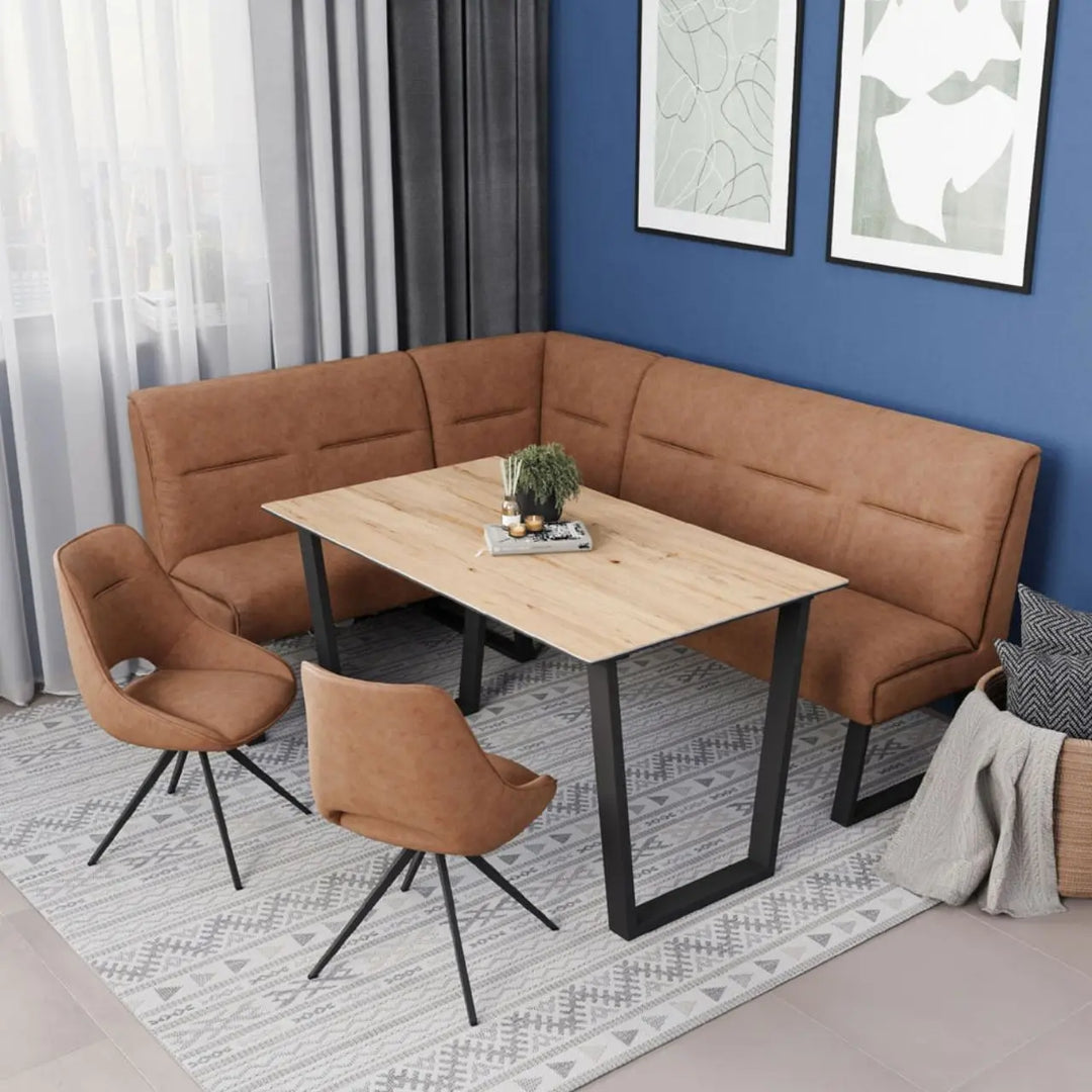 Ceretto Corner Bench in Tan - LUX - HOM