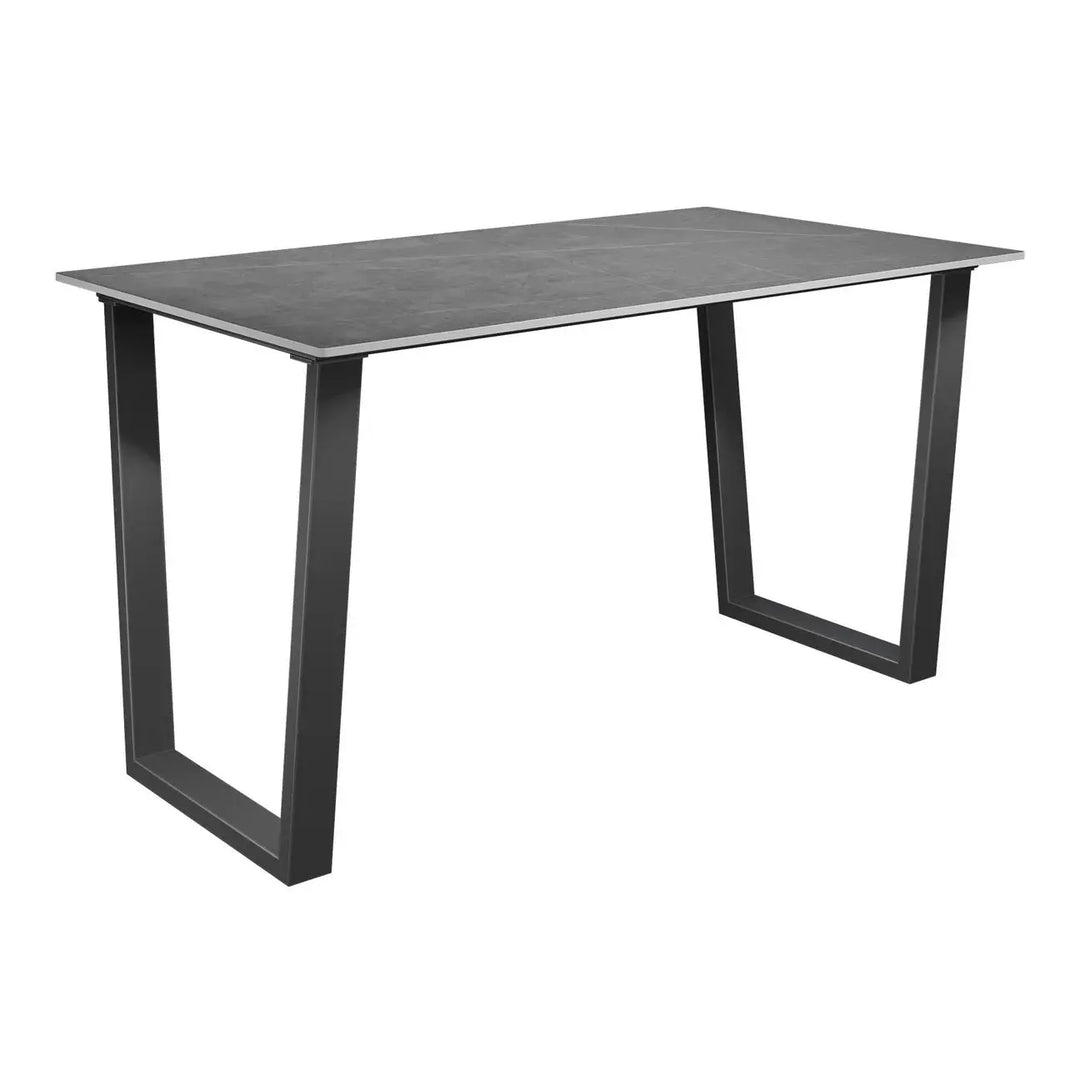 Ceretto Matte Grey 140cm Ceramic Dining Table with Corner Bench & 2 Chairs #NJ Home Interiors#