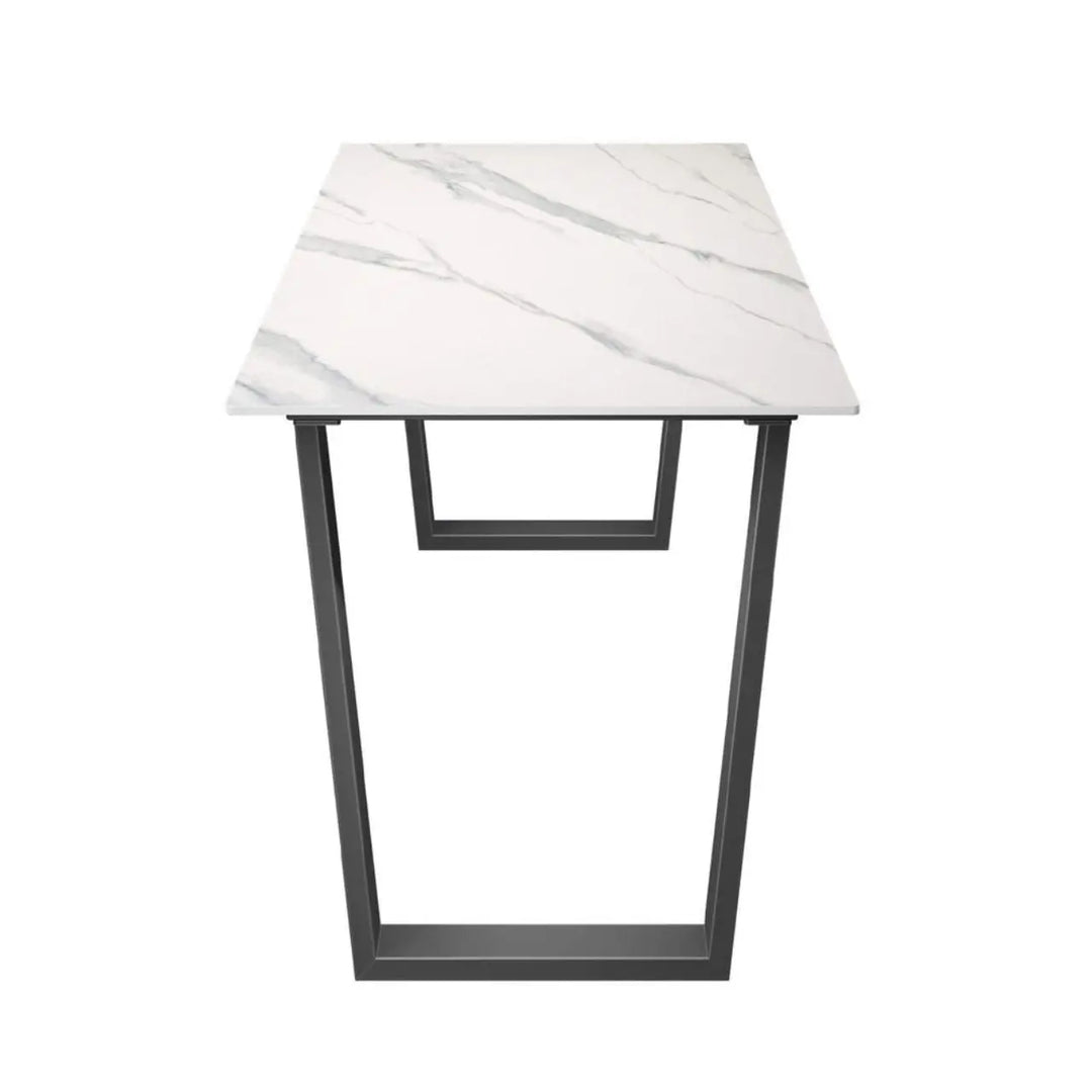 Ceretto Matte White 140cm Ceramic Dining Table - LUX - HOM