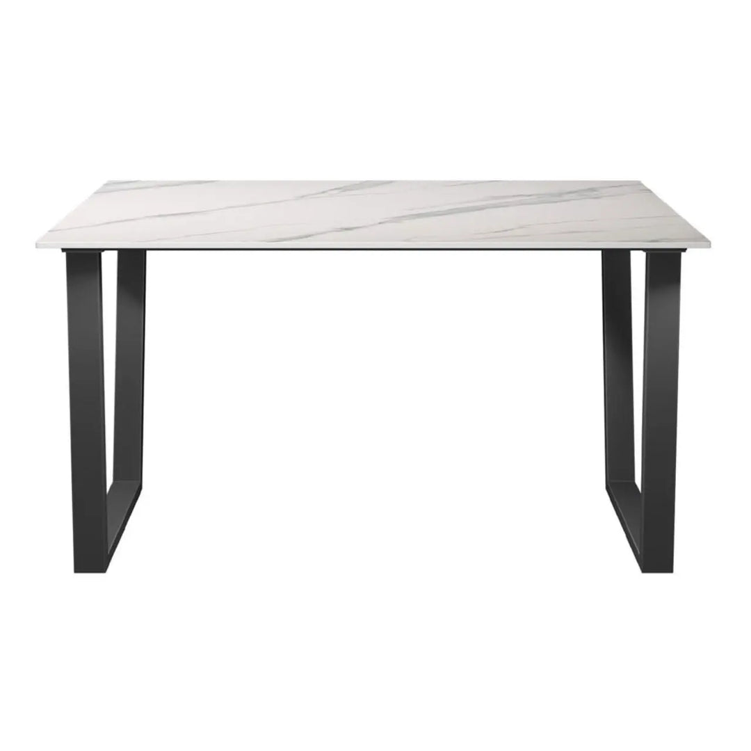 Ceretto Matte White 140cm Ceramic Dining Table - LUX - HOM