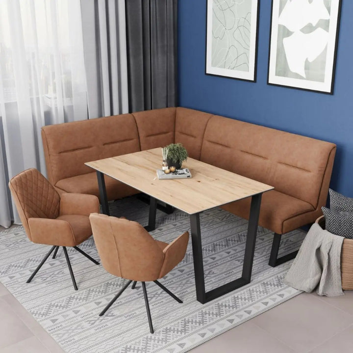 Ceretto Oak Effect 140cm Ceramic Dining Table - LUX - HOM