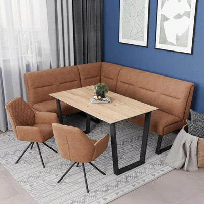 Ceretto Oak Effect 140cm Ceramic Dining Table - LUX - HOM