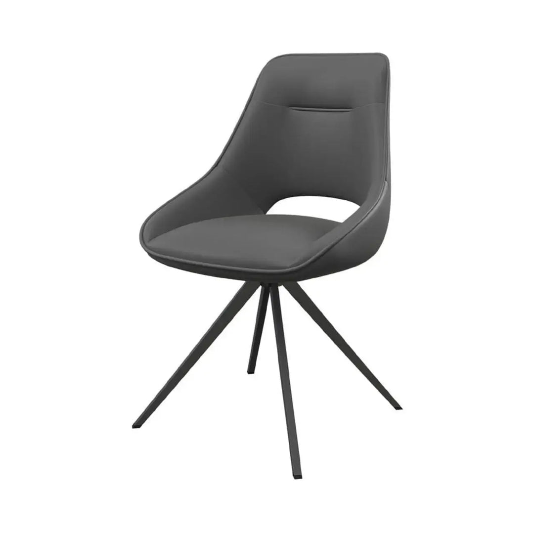 Ceretto Swivel Dining Chair in Grey - LUX - HOM
