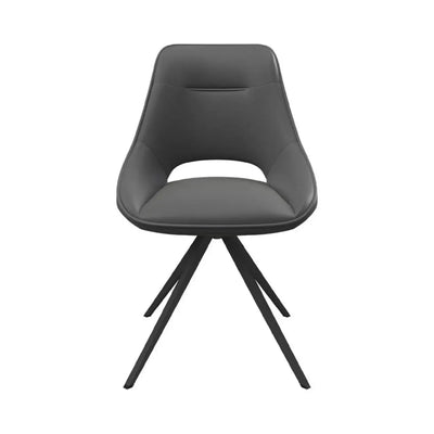 Ceretto Swivel Dining Chair in Grey - LUX - HOM
