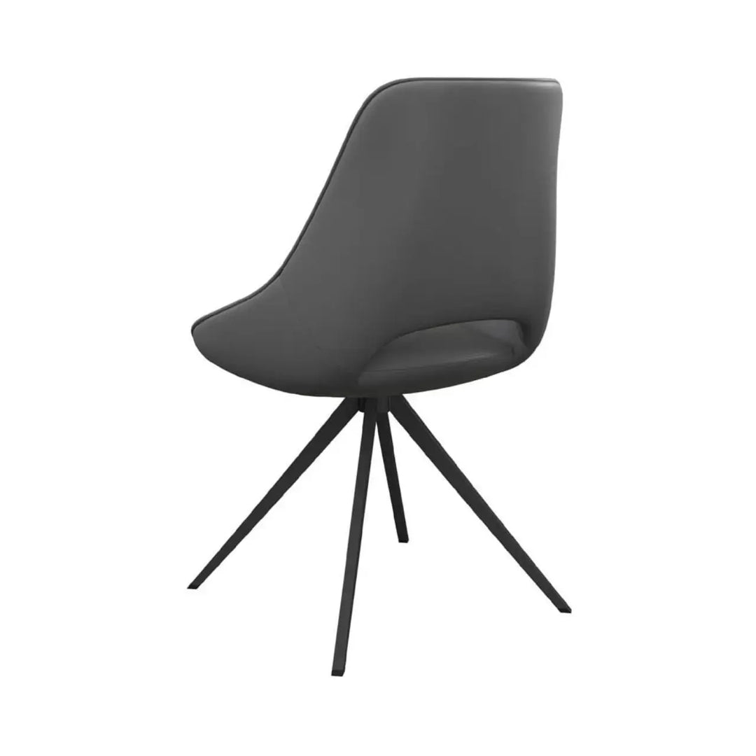 Ceretto Swivel Dining Chair in Grey - LUX - HOM