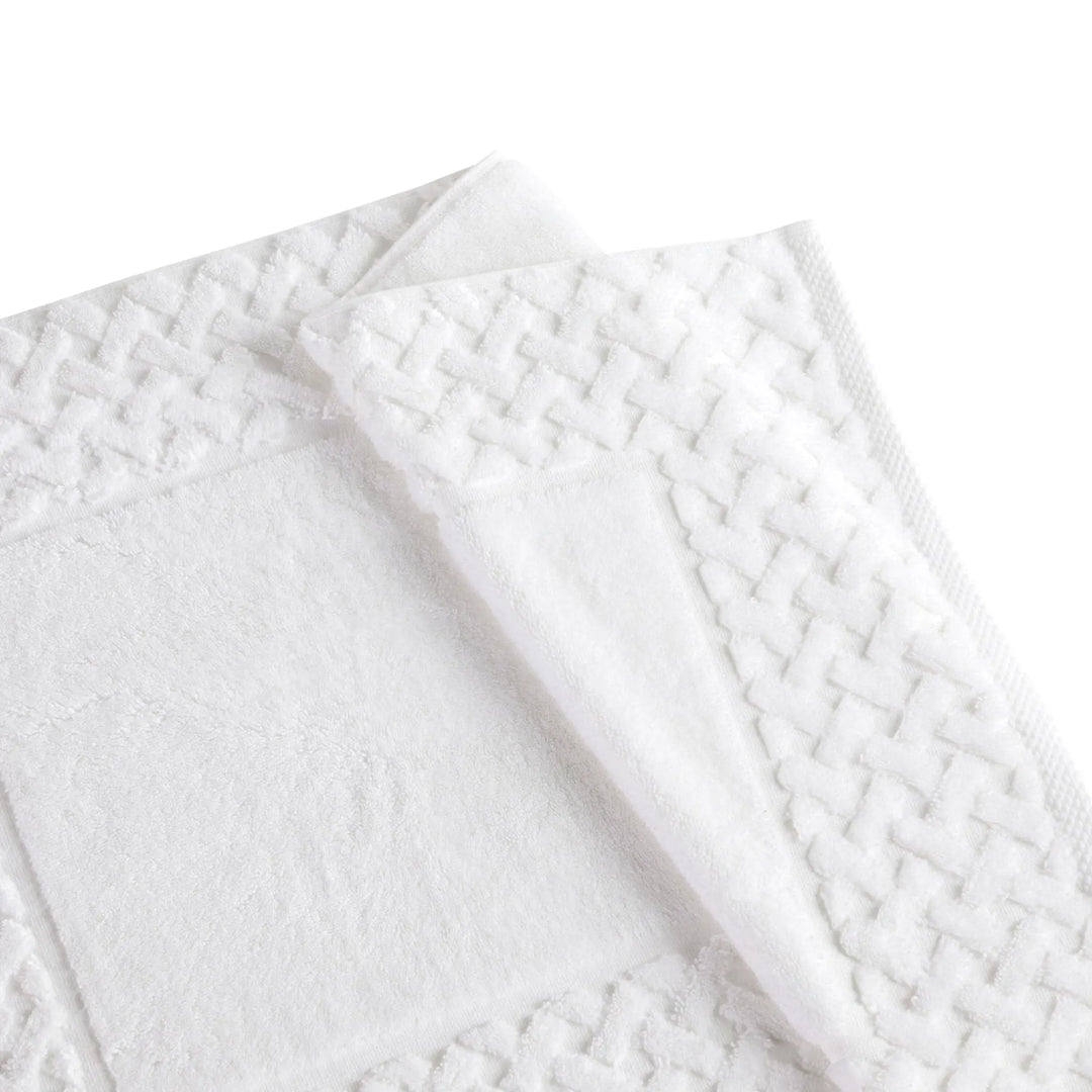 Christy Trellis Bath Mat White - LUX - HOM