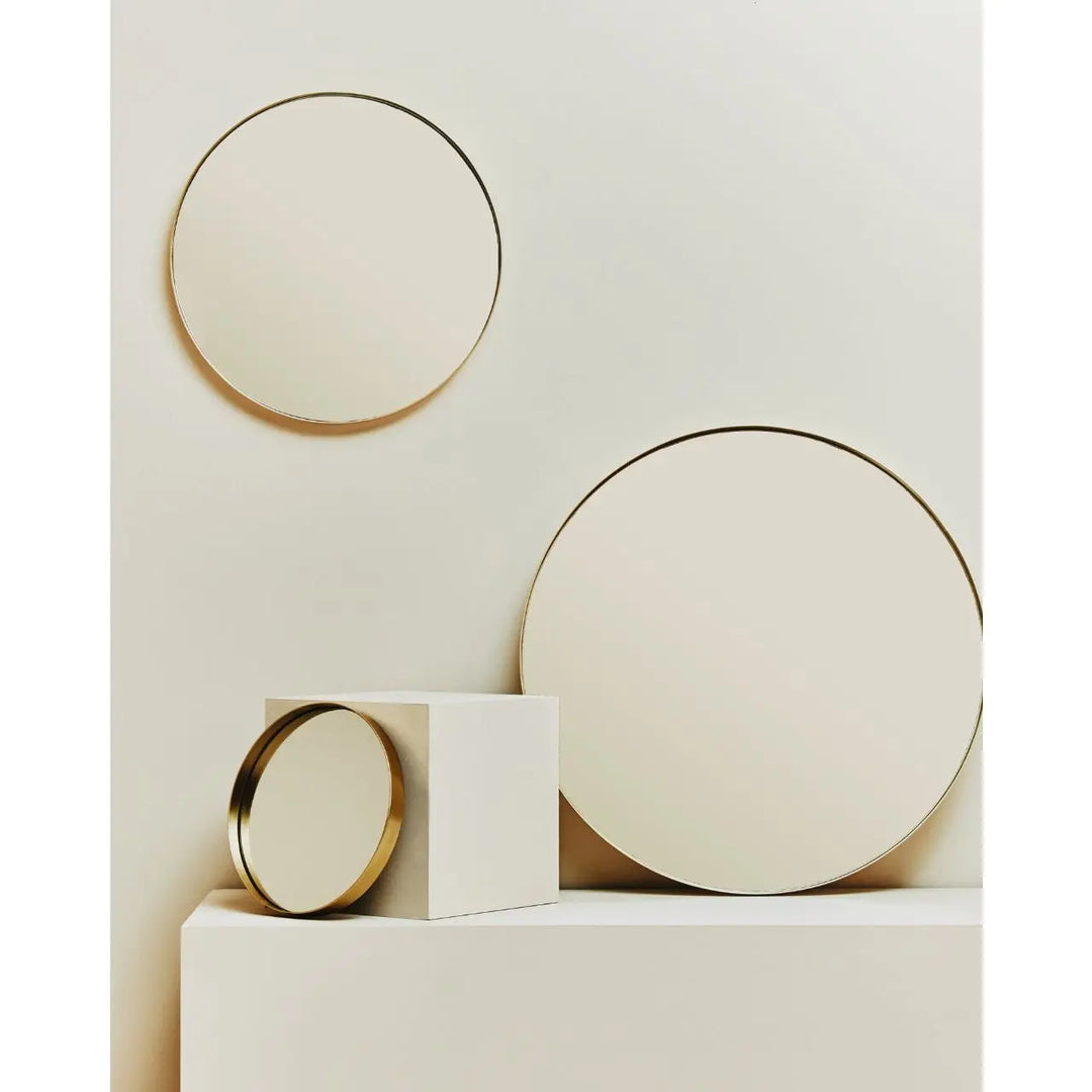Ciana Medium Gold Finish Wall Mirror #NJ Home Interiors#