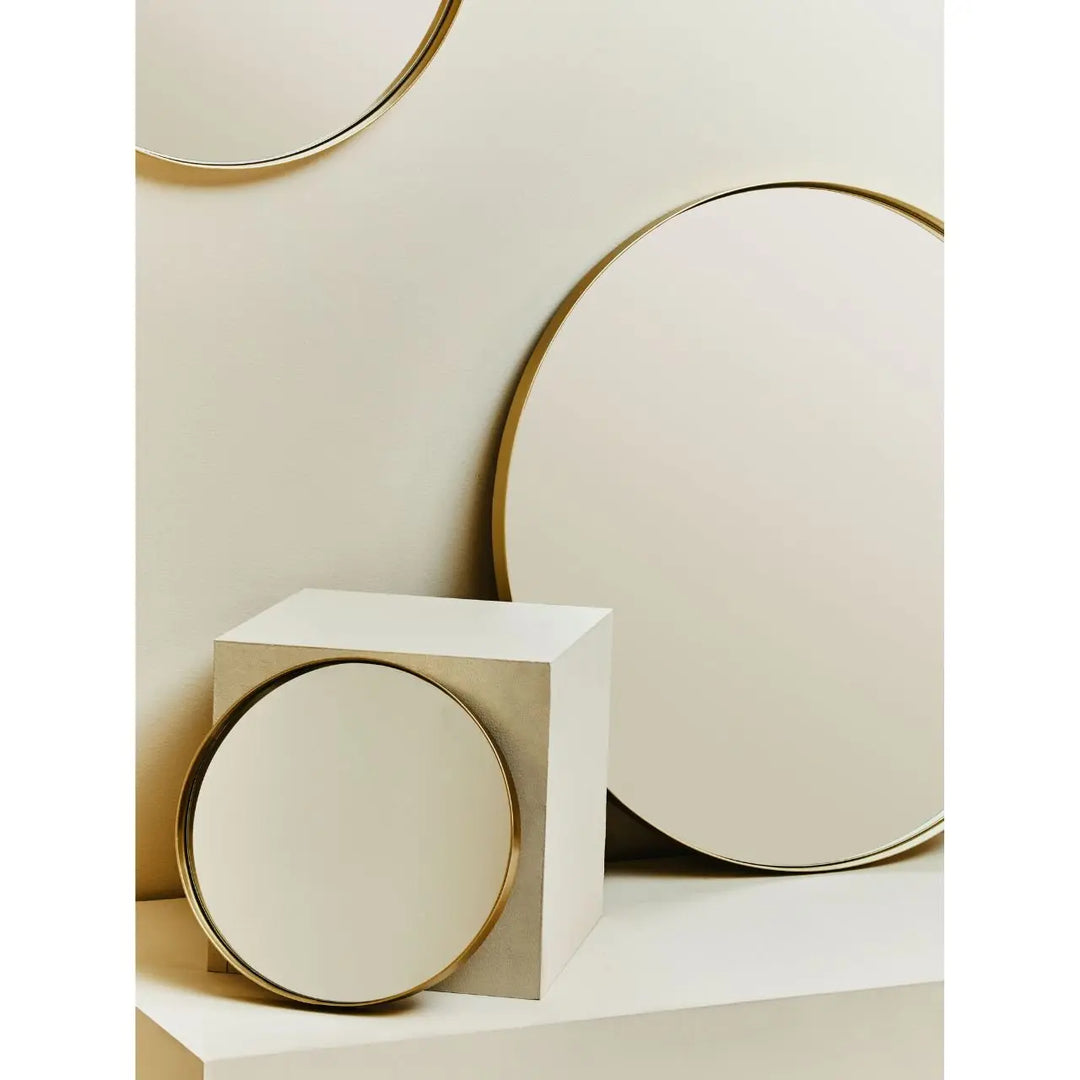Ciana Medium Gold Finish Wall Mirror #NJ Home Interiors#