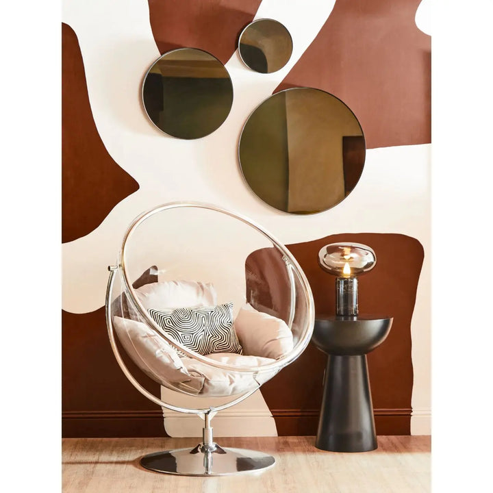 Ciana Medium Matte Black Finish Wall Mirror #NJ Home Interiors#