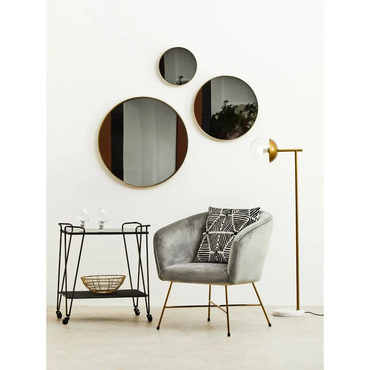 Ciana Small Gold Finish Wall Mirror #NJ Home Interiors#