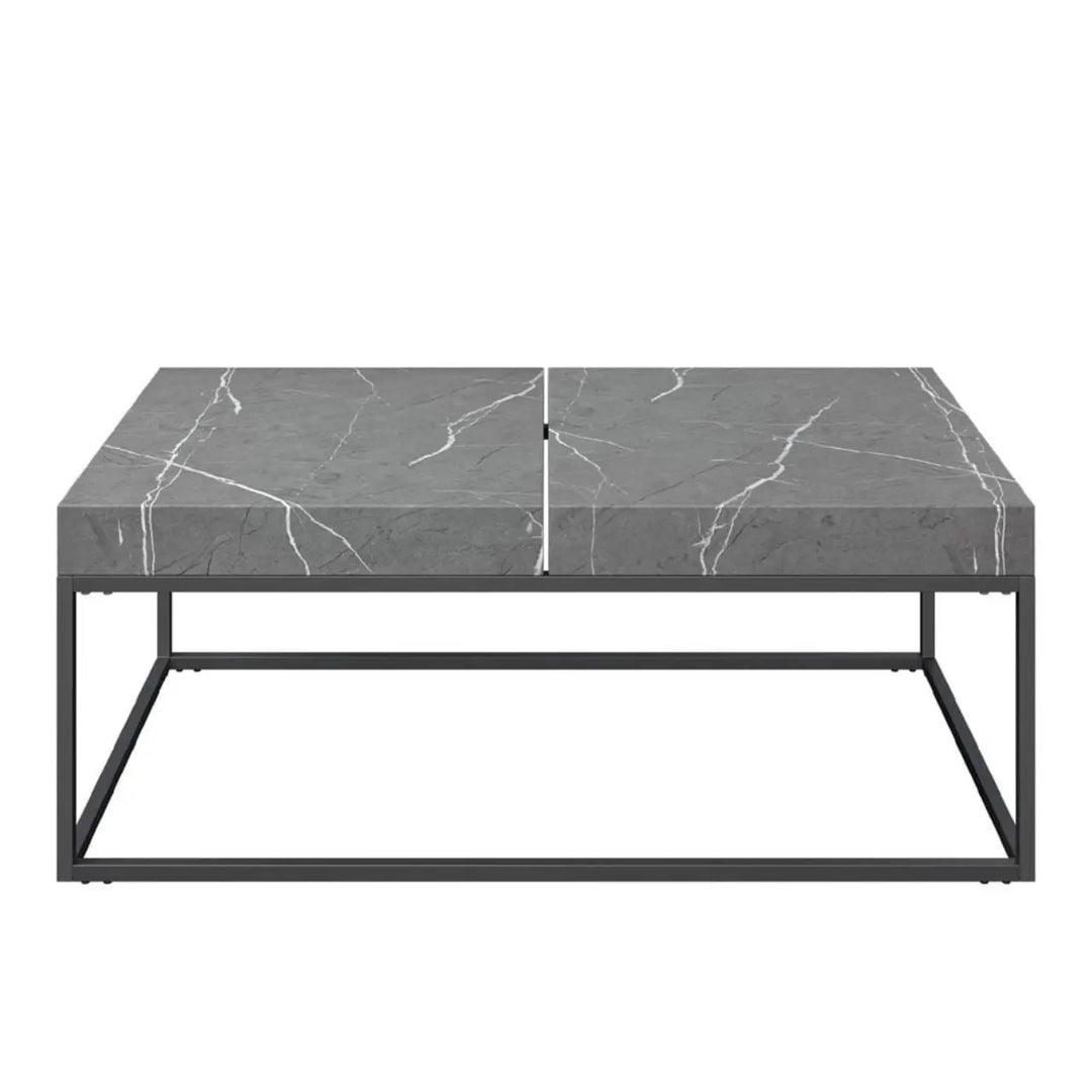 Delara Grey Marble Effect Coffee Table - LUX - HOM