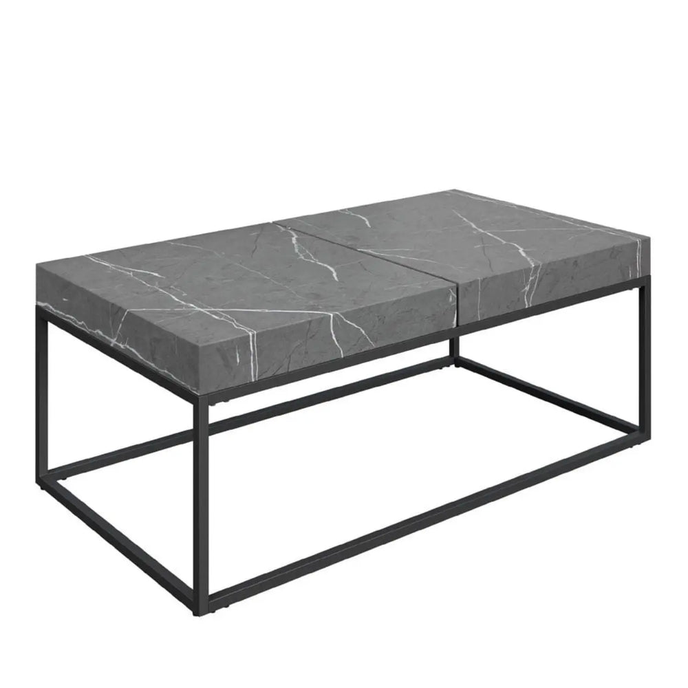 Delara Grey Marble Effect Coffee Table - LUX - HOM