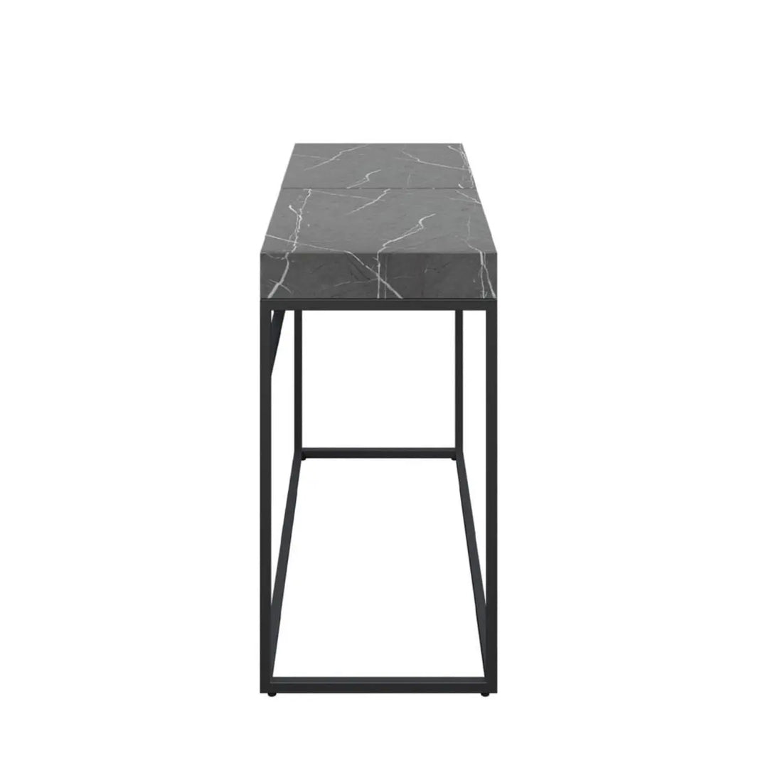 Delara Grey Marble Effect Console Table - LUX - HOM