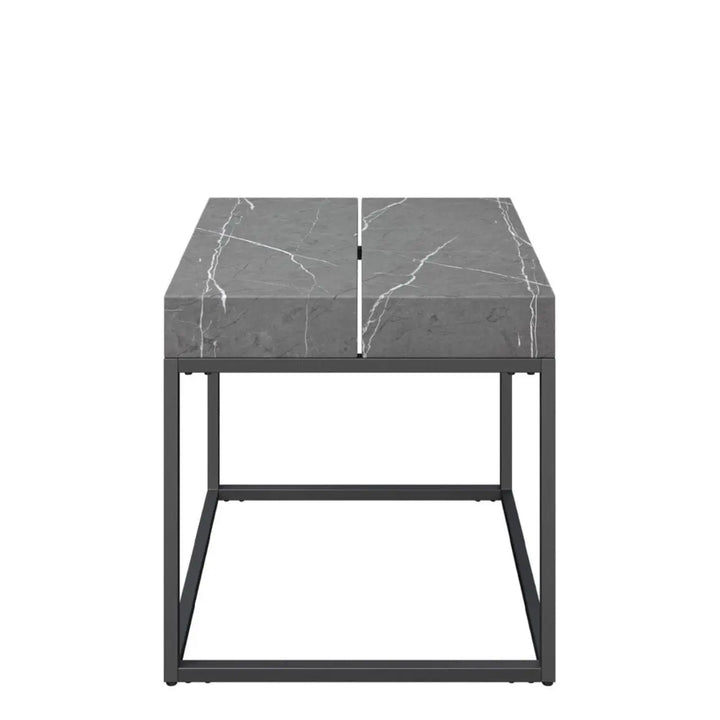 Delara Grey Marble Effect Side Table - LUX - HOM