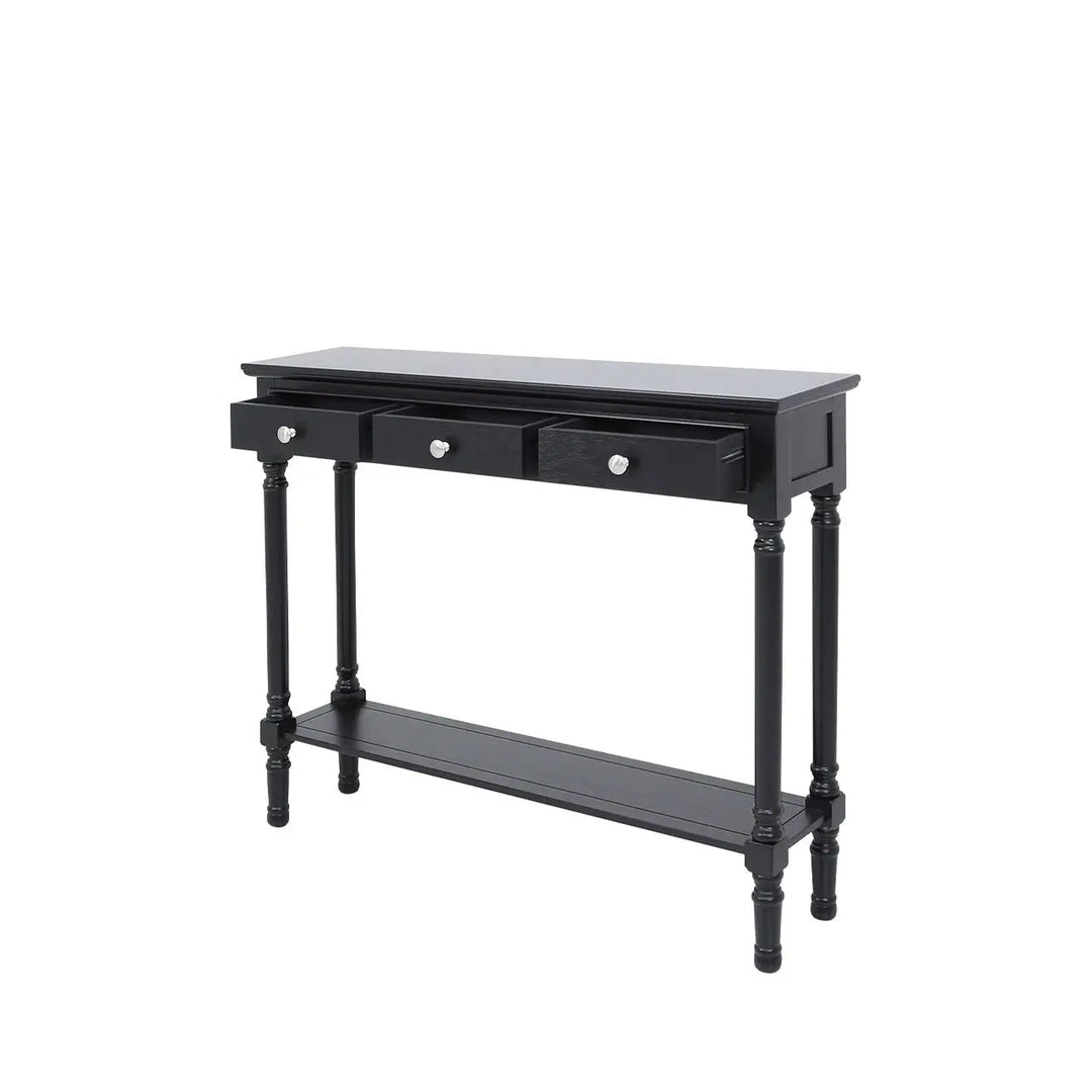 Delta Medium 3 Drawer Console Table in Black #NJ Home Interiors#