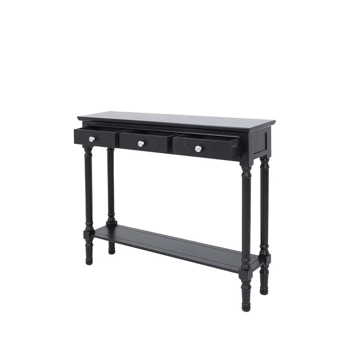 Delta Medium 3 Drawer Console Table in Black #NJ Home Interiors#