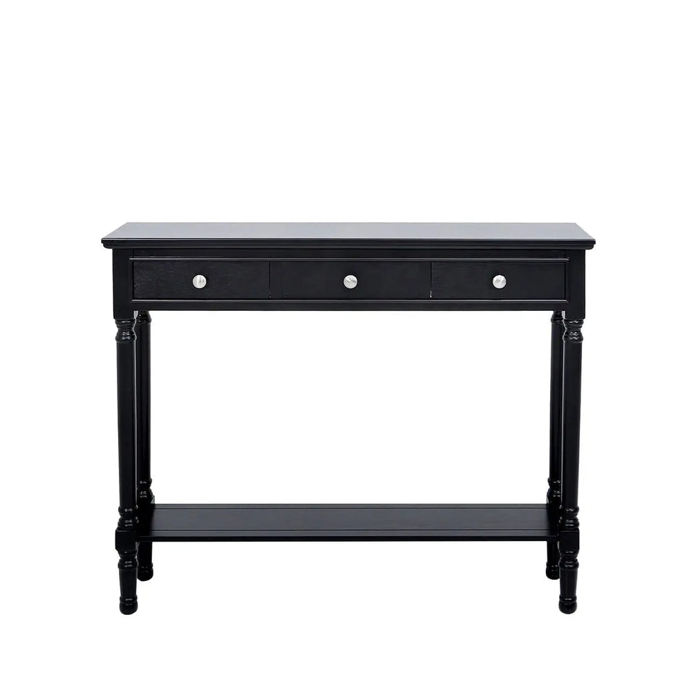 Delta Medium 3 Drawer Console Table in Black #NJ Home Interiors#
