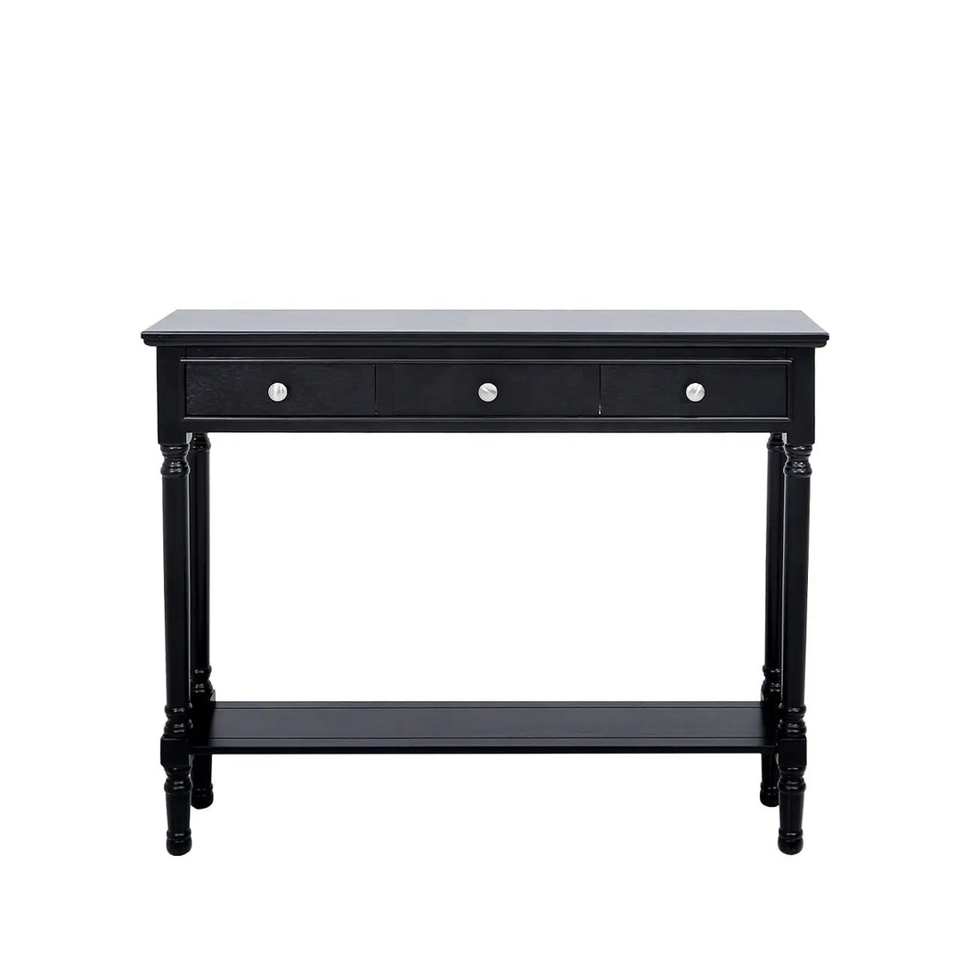 Delta Medium 3 Drawer Console Table in Black #NJ Home Interiors#