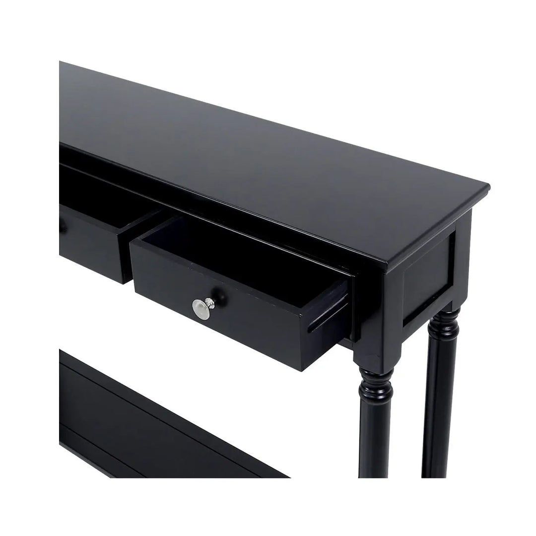 Delta Medium 3 Drawer Console Table in Black #NJ Home Interiors#
