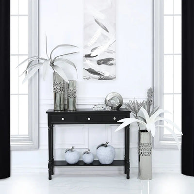 Delta Medium 3 Drawer Console Table in Black #NJ Home Interiors#