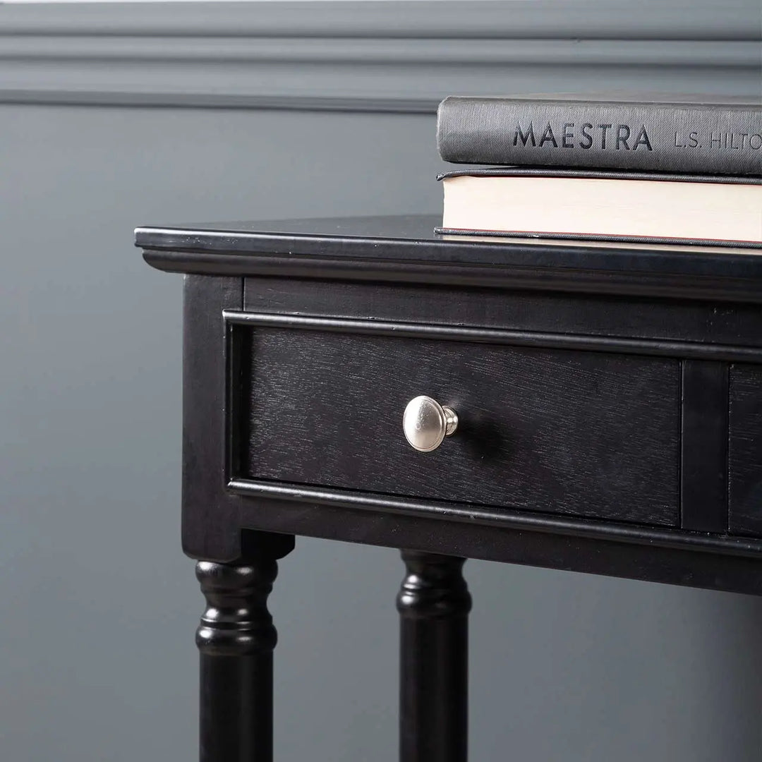 Delta Medium 3 Drawer Console Table in Black #NJ Home Interiors#
