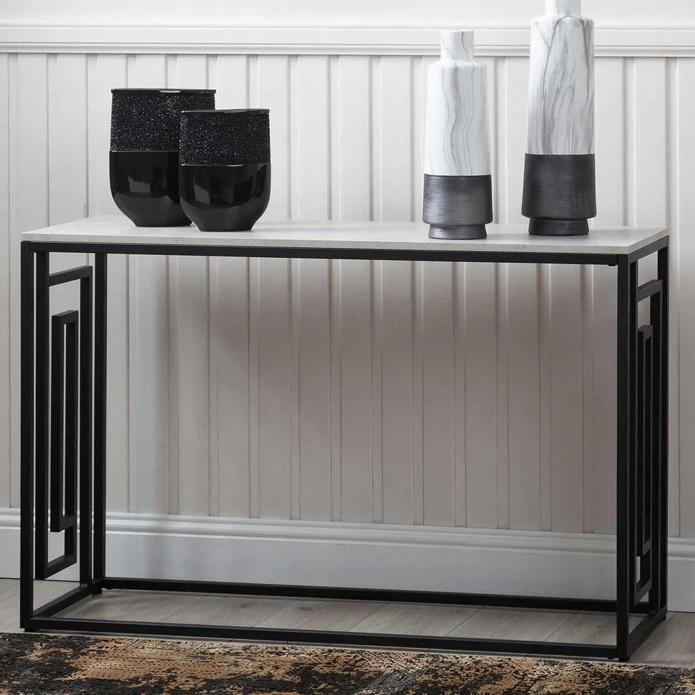 Devon Black and Grey Console Table #NJ Home Interiors#