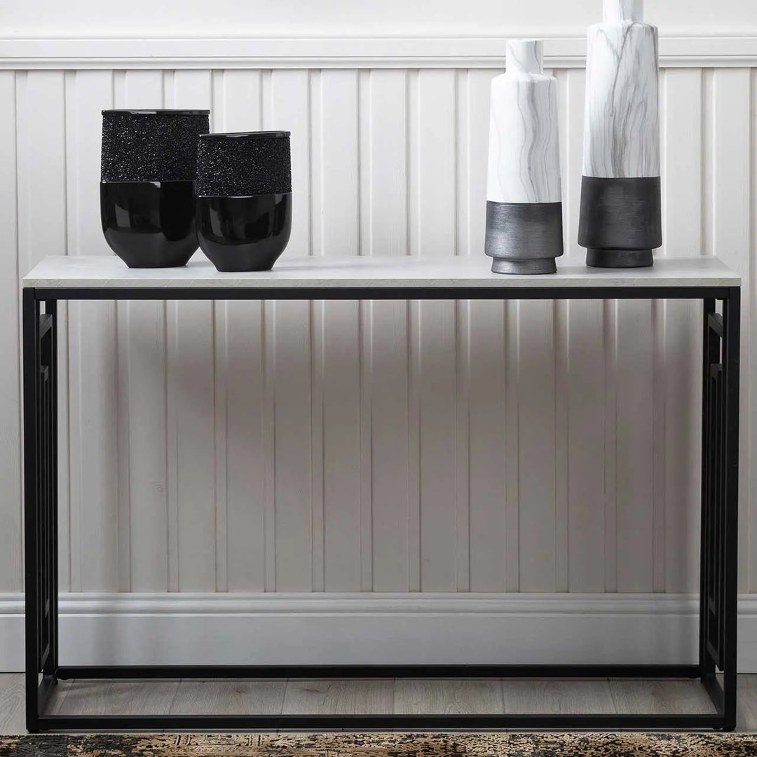 Devon Black and Grey Console Table #NJ Home Interiors#