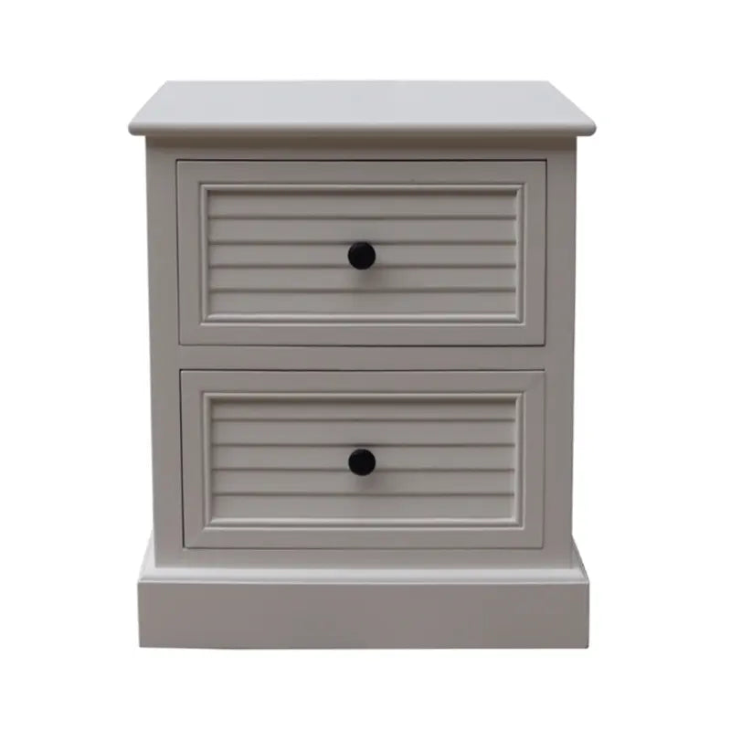 Elise 2 Drawer Bedside Cabinet in Pearl White #NJ Home Interiors#