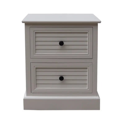 Elise 2 Drawer Bedside Cabinet in Pearl White #NJ Home Interiors#