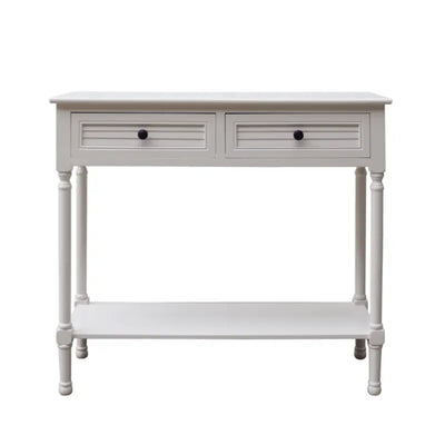 Elise 2 Drawer Console Table in Pearl White #NJ Home Interiors#