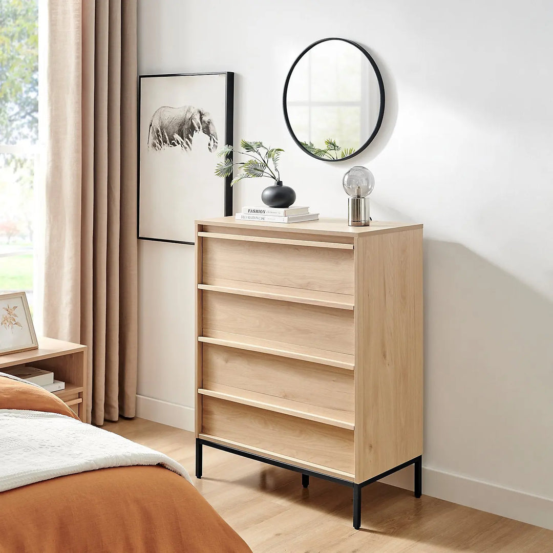 Svit Modern Oak Effect 4 Drawer Storage Chest UCPMJ